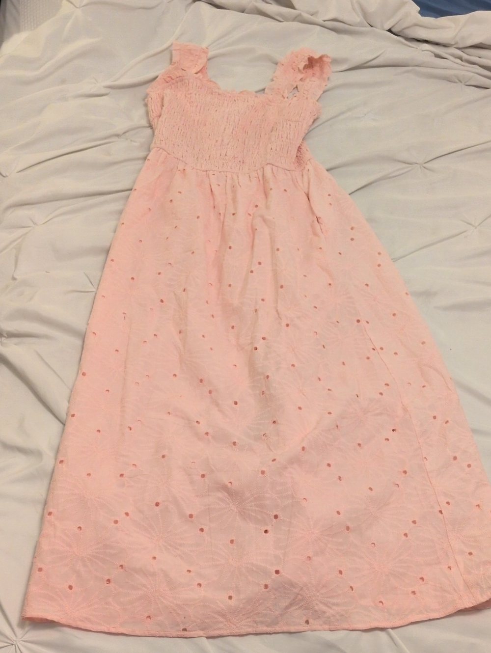 Women's Pink Smocked Sundress